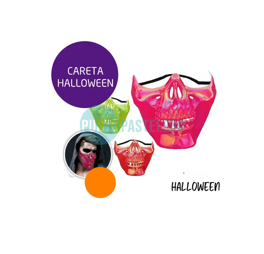 [6957352800991] CARETA RIGIDA MANDIBULA CALAVERA TORNASOL