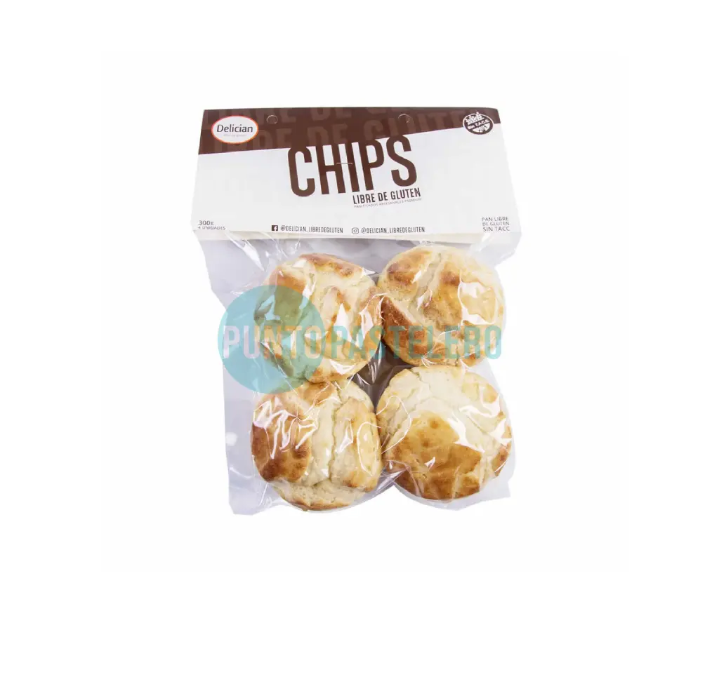 PAN TIPO CHIP DELICIAN (X 4 U.) (SIN TACC)