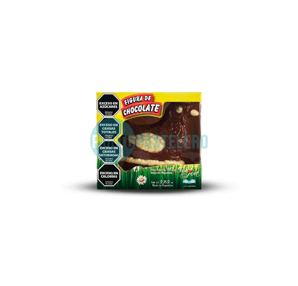 [7790206535590] FELFORT FIGURA CHOCOLATE PASCUAS GALLINA NEGRA (X 80 GR.)