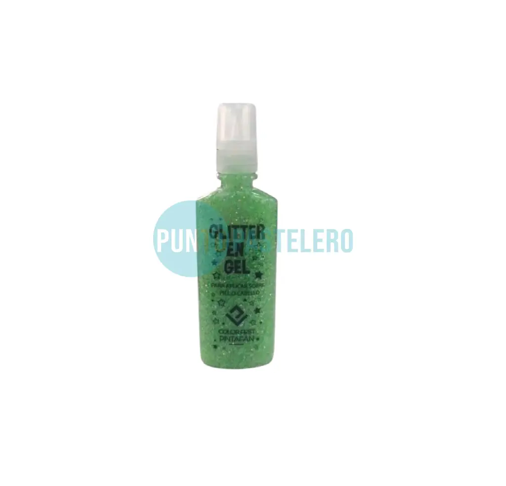 GLITTER EN GEL FLUO VERDE PINTAFAN (X 40 ML.)