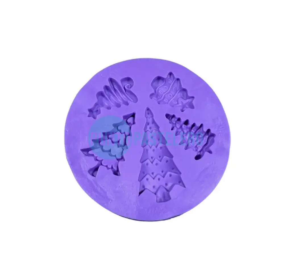 MOLDE DE SILICONA NAVIDEÑO PINOS N°67