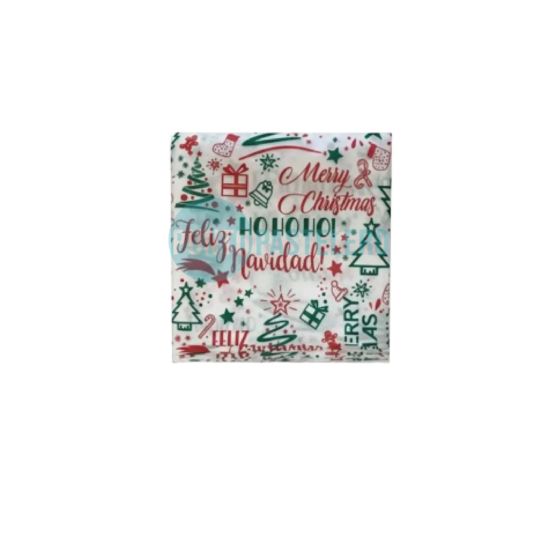 SERVILLETA TISSUE NAVIDAD FRASES (X 20 U.)