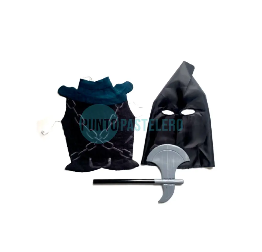 [000000050274] SET DISFRAZ VERDUGO (CAPA-HACHA-PECHERA)