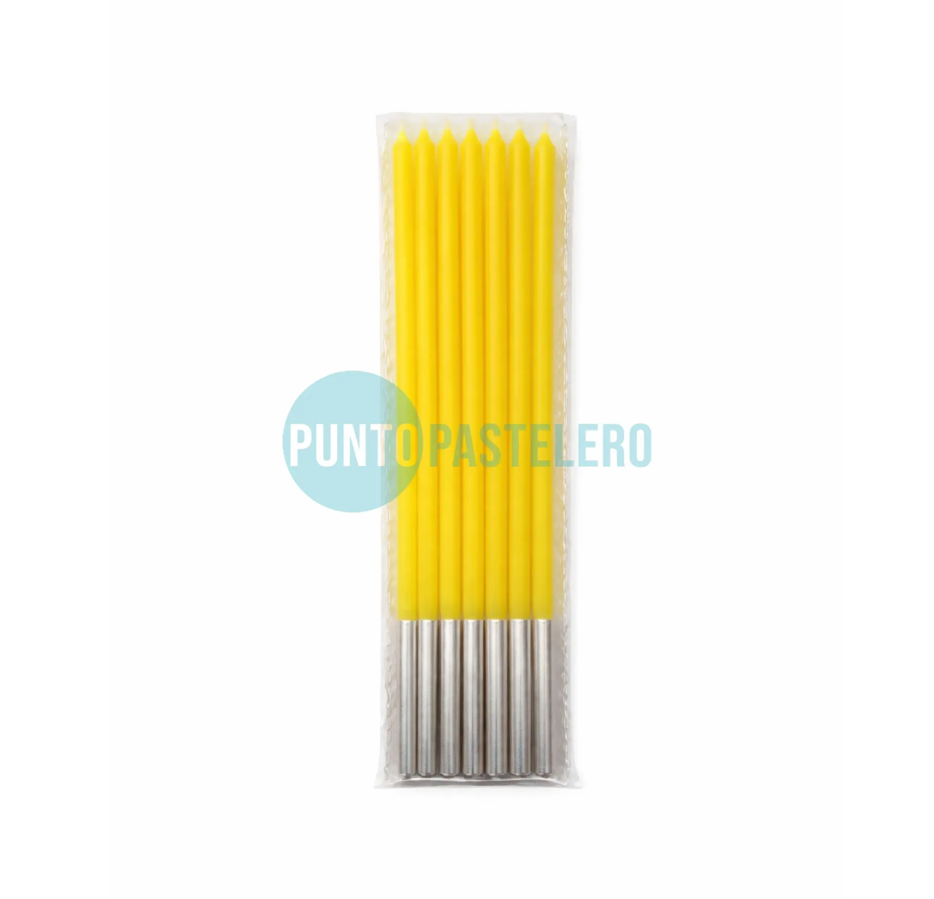 PACK VELAS AMARILLAS 15 CM (8 U.)
