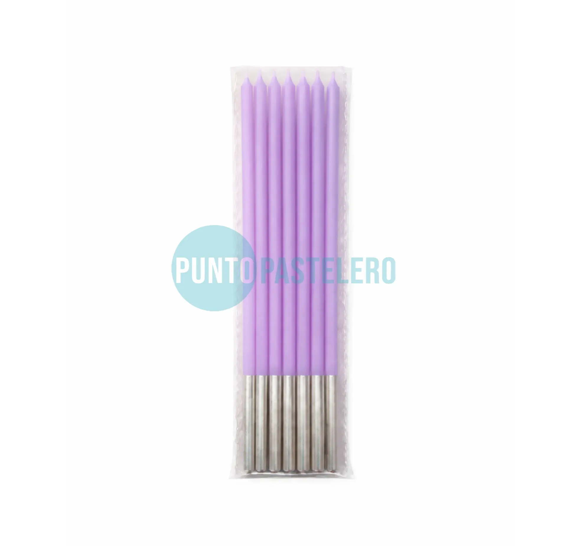 PACK VELAS LILA 15 CM (8 U.)