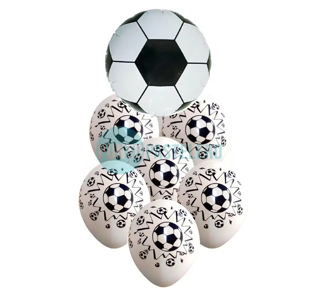 SET DE GLOBOS PELOTA FUTBOL (7 PZ) ( APTO HELIO)