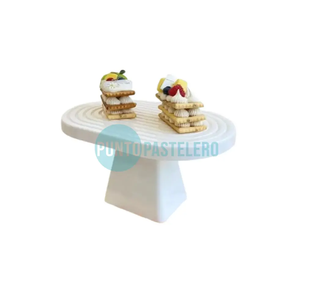 BANDEJA OVALADA CALADA BLANCA "WAVES"