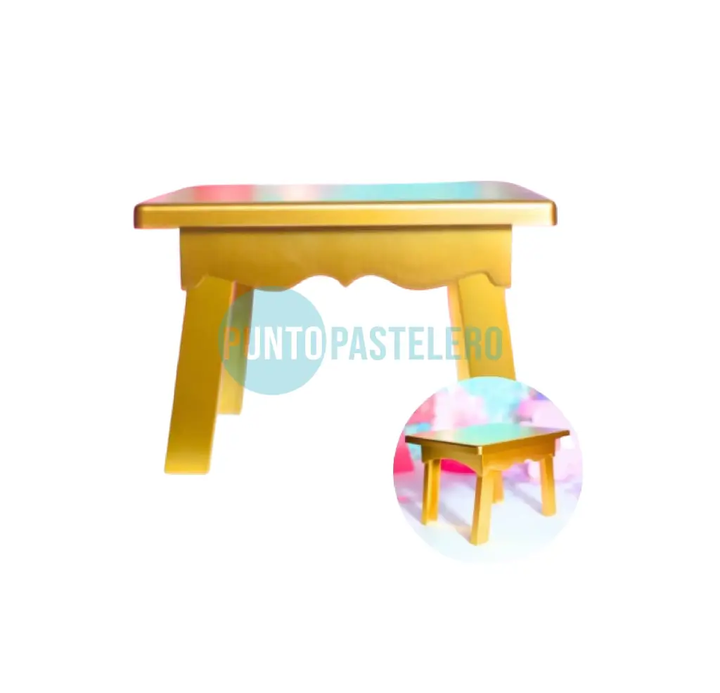 BANDEJA RECTANGULAR ALZADA METALIZADA MESITA DORADA