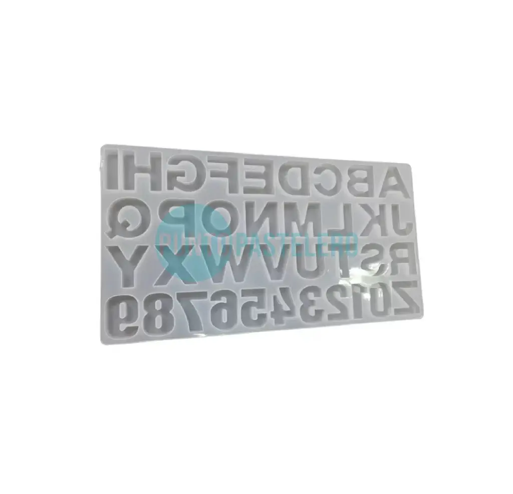 MOLDE SILICONA ABECEDARIO NUMEROS (14X14CM)