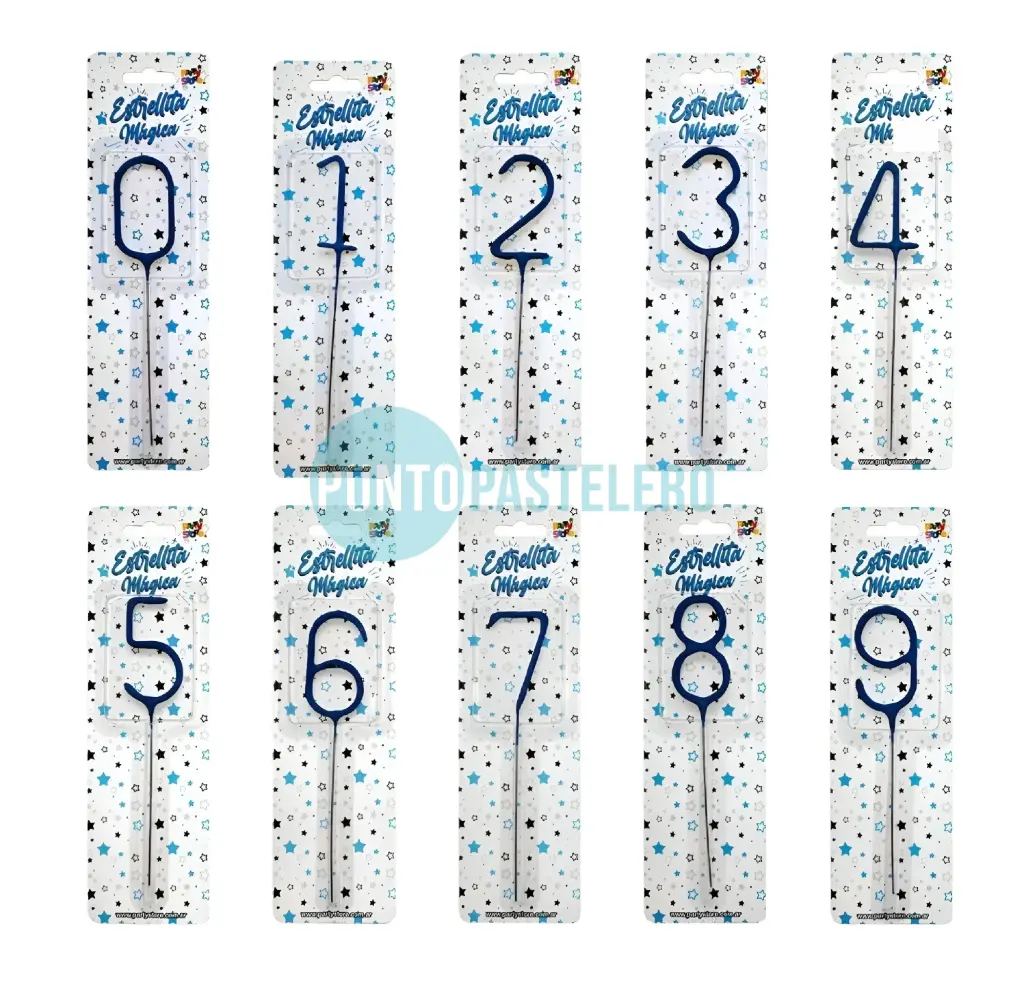VELA SPARKLER AZUL (N° 9)