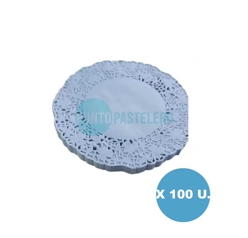 PACK BLONDA REDONDA CELESTE 10 CM (100 U.)