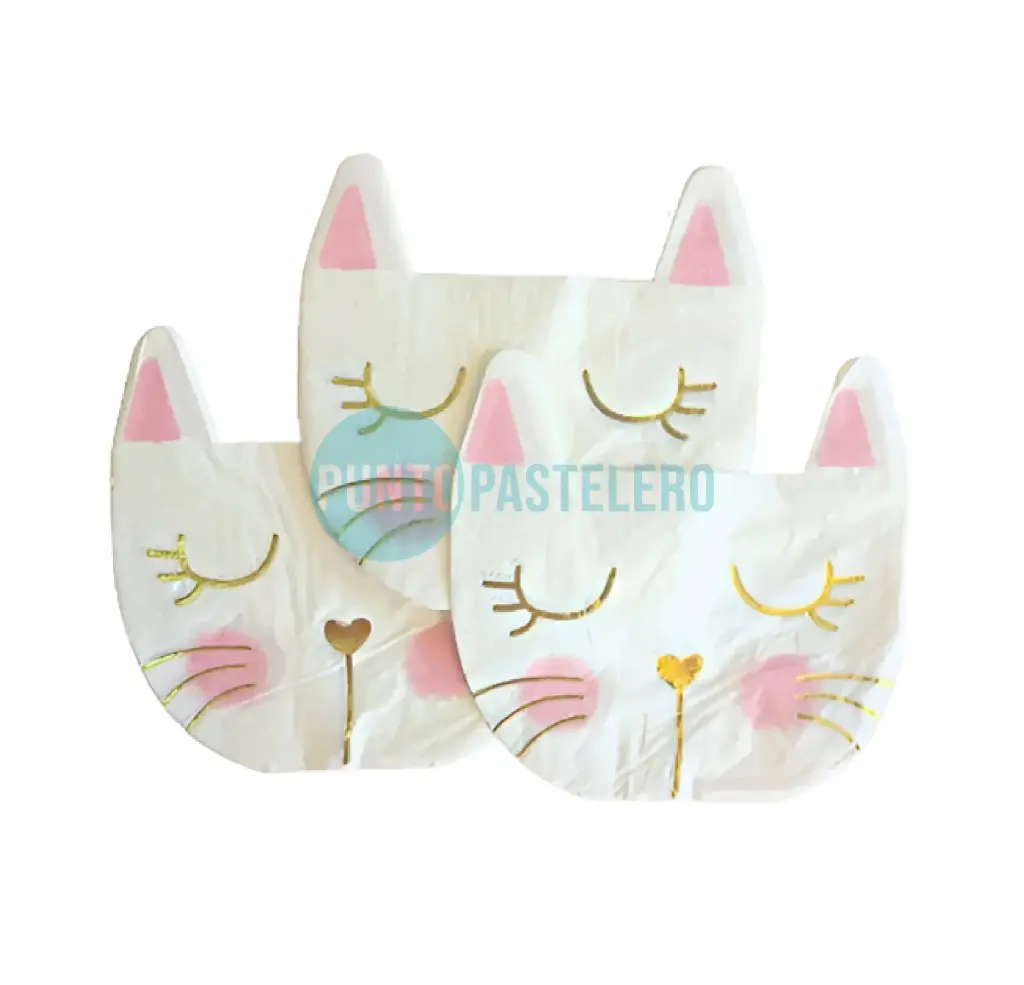 SERVILLETA KITTY FOIL DORADO PARTY STORE (X 12 U.)