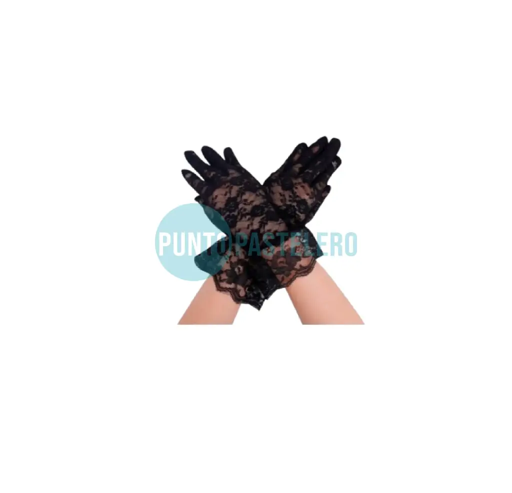 GUANTES DE ENCAJE NEGRO (PARTY STORE)
