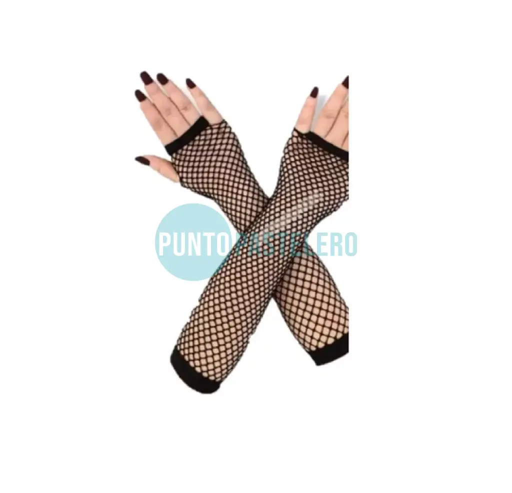 GUANTES DE RED LARGOS NEGROS (PARTY STORE)