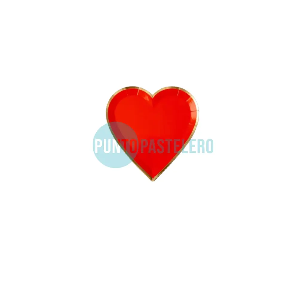 PLATO POLIPAPEL CORAZON (6 U.)