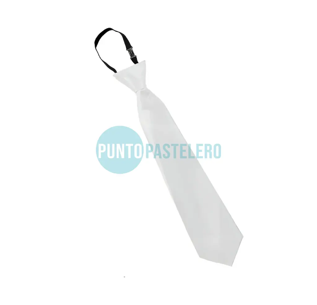 CORBATA BLANCA DE TELA PARTY STORE
