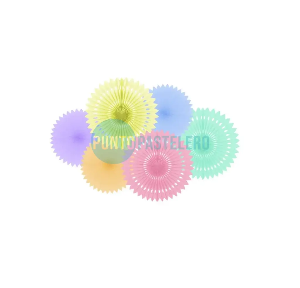 GUIRNALDA KIT ABANICOS PASTEL (6 U.)