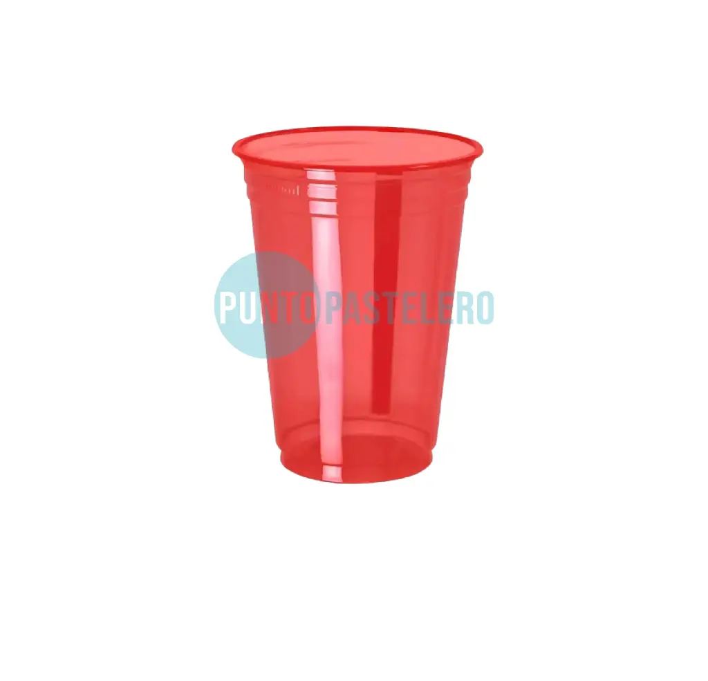 VASO NEON ROJO 300 ML (BALADA) (X 25 U.)