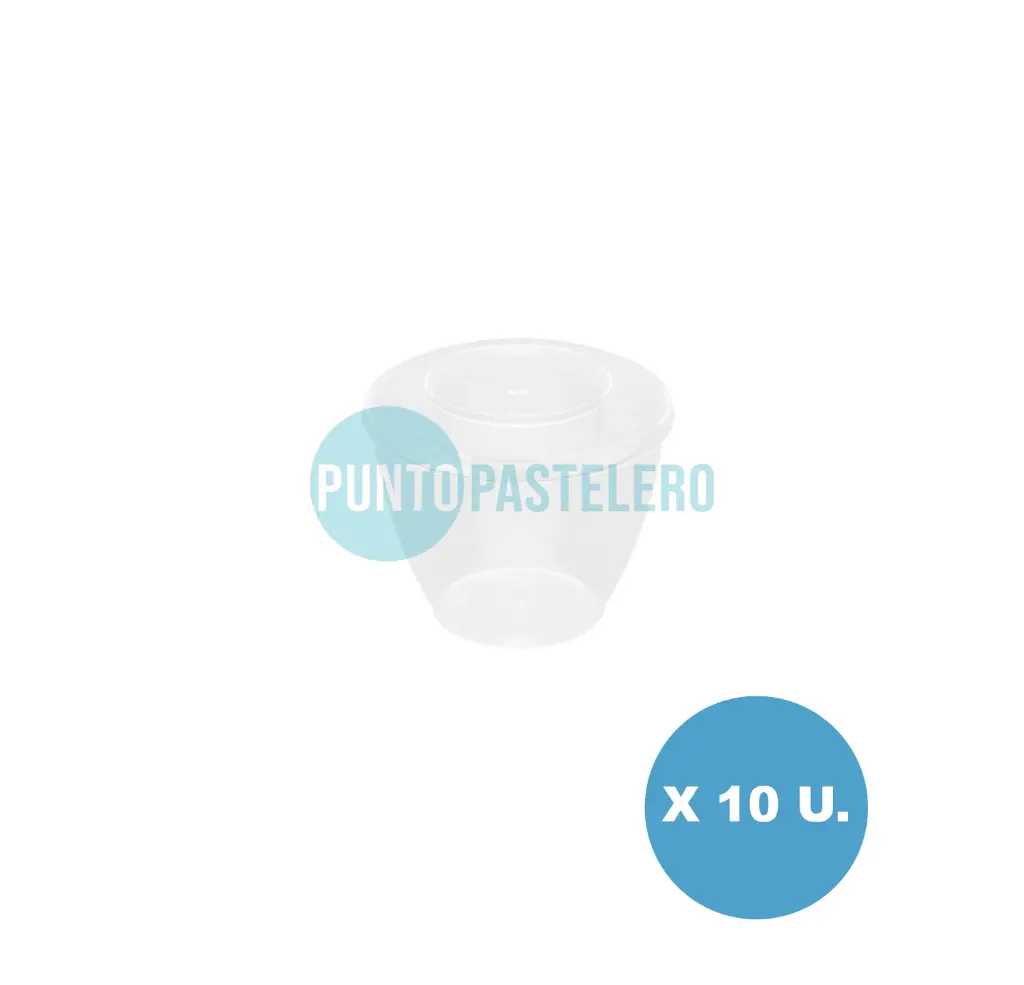 POTE TAMPA REDONDO CON TAPA STRAWPLAST (150 GR.) (10 U.)