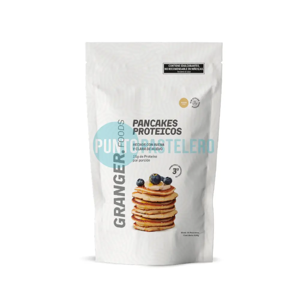 PREMEZCLA PARA PANCAKES PROTEICOS VAINILLA GRANGER (X 400 GR.) (SIN TACC) (SIN AZUCAR)