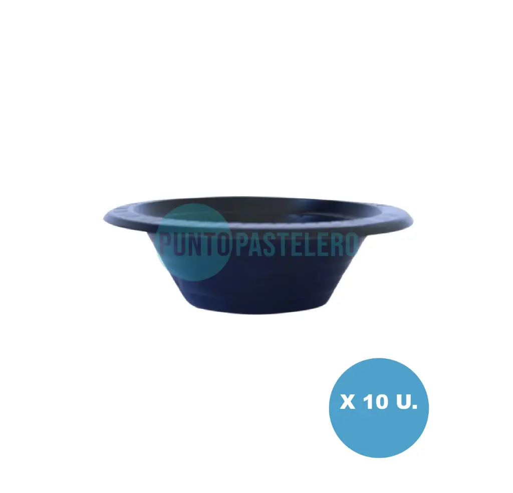 PLATO COMPOTERA DESCARTABLE NEGRO COPOBRAS (X 10 U.)