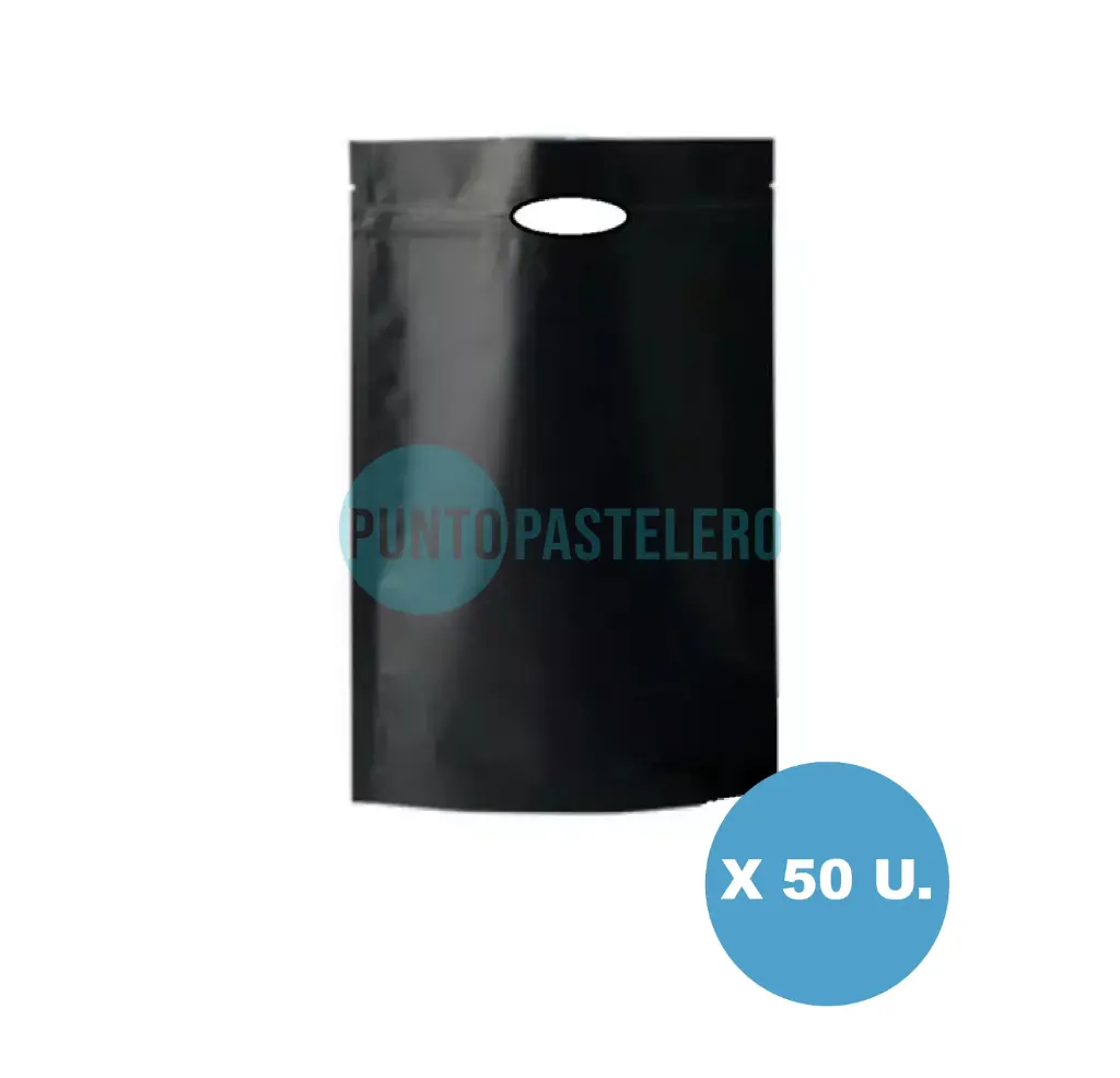 BOLSA RIÑON VINO NEGRA 16X45 (X 50 U.)