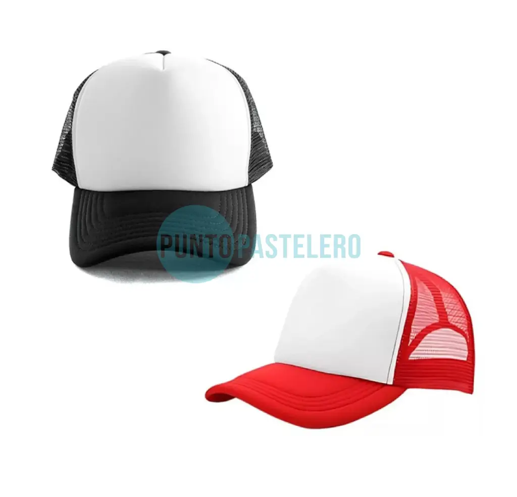 GORRA VISERA TRUCKER NEGRA/ROJA