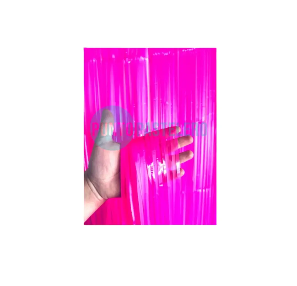 CORTINA ROSA FLUO FOIL FRINGE (1 X 2 MT.)