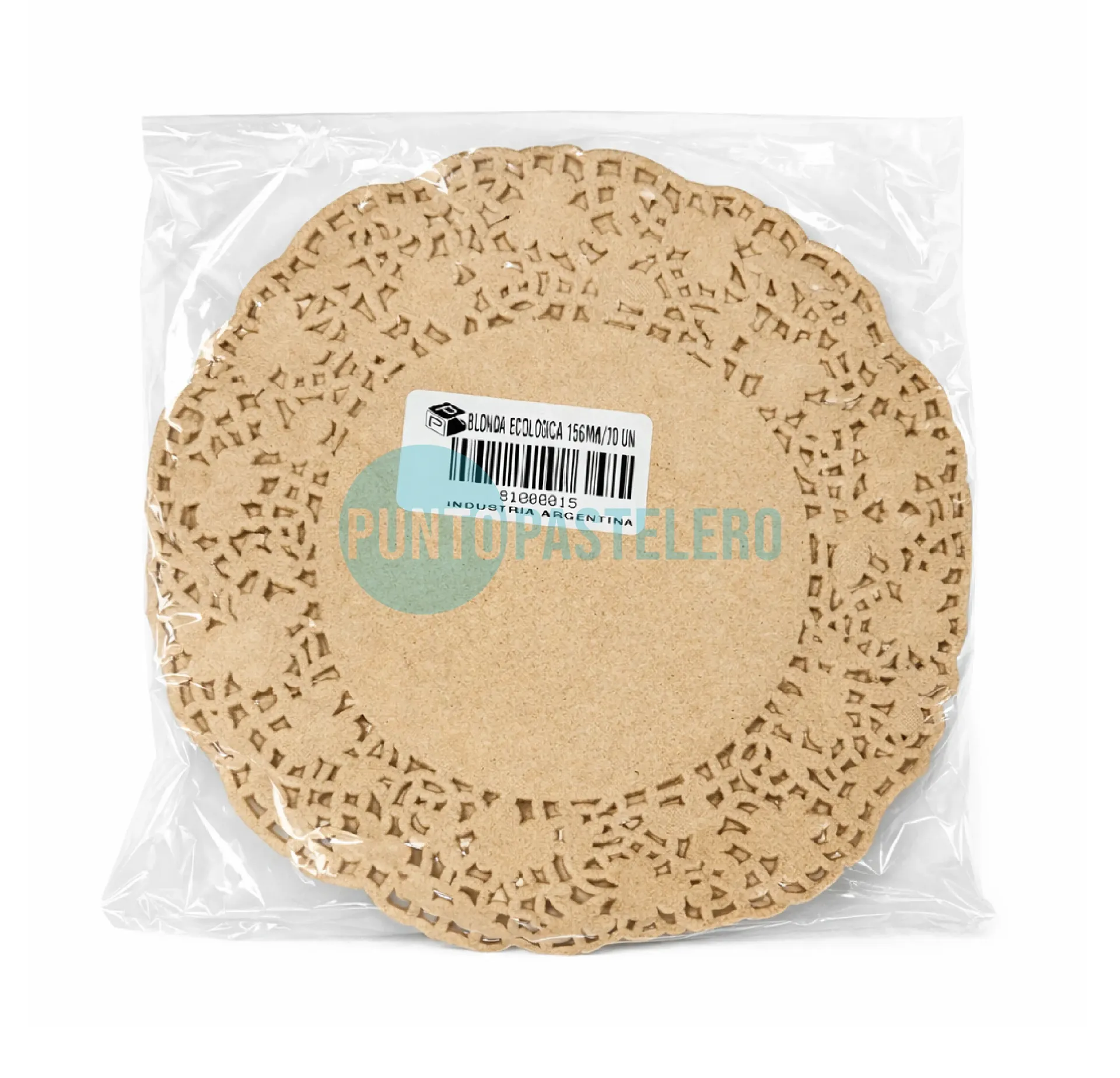 PACK BLONDA REDONDA KRAFT 15 CM (100 U.)