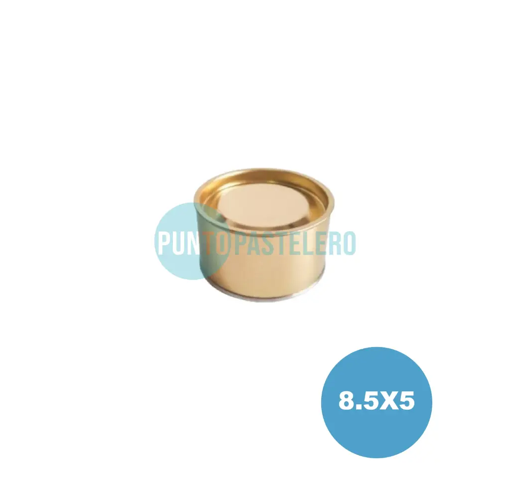 LATA DORADA CON TAPA PORTA VELA (8.5 X 5 CM)