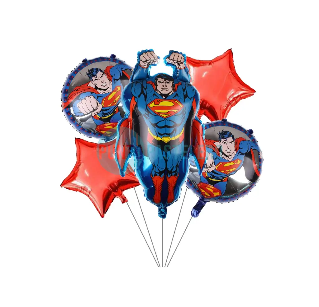 SET DE GLOBOS SUPERMAN (9 PIEZAS)
