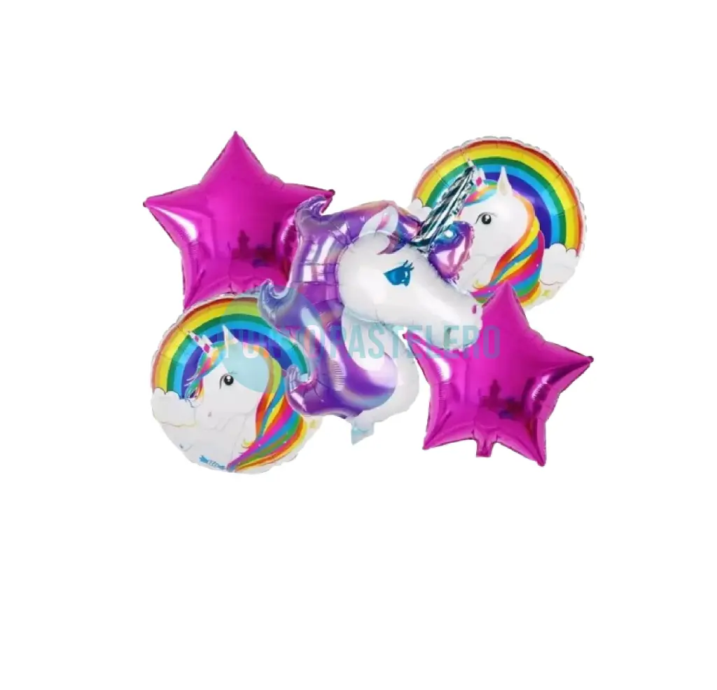 SET DE GLOBOS UNICORNIO (9 PIEZAS)