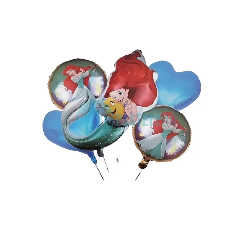 SET DE GLOBOS LA SIRENITA (5 PIEZAS)
