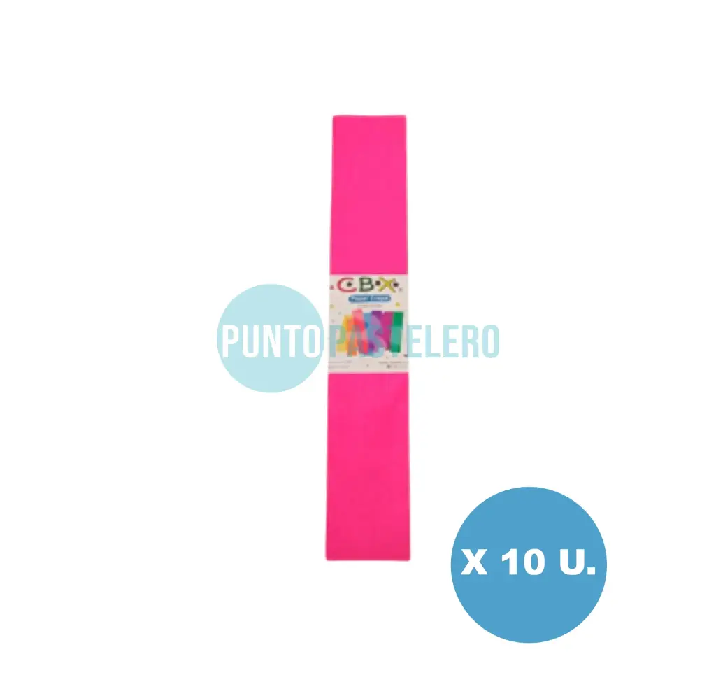 PAPEL CREPE FUCSIA CBX (PACK X 10 U.)