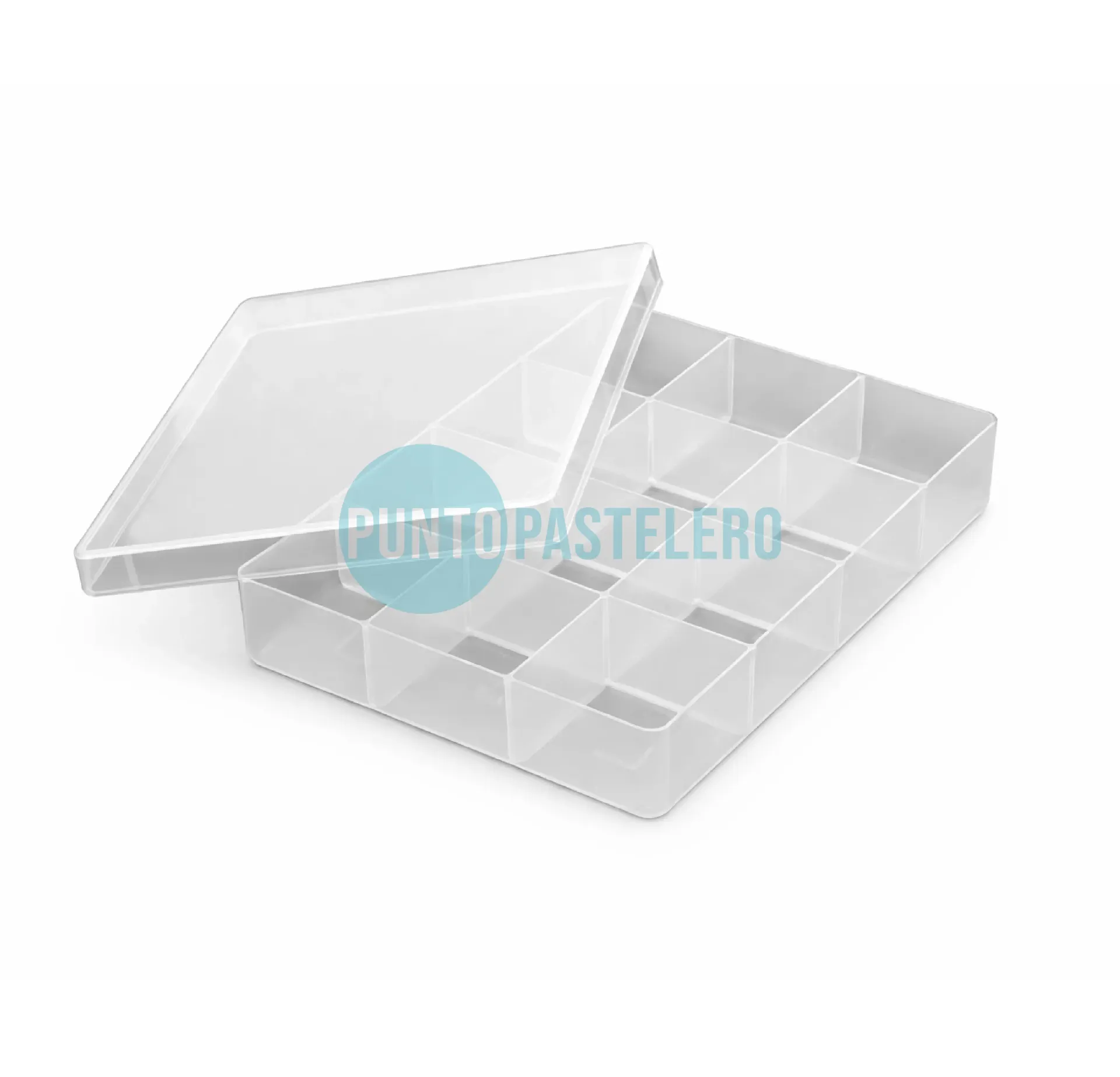 CAJA PLASTICA 12 DIVISORIOS CON TAPA
