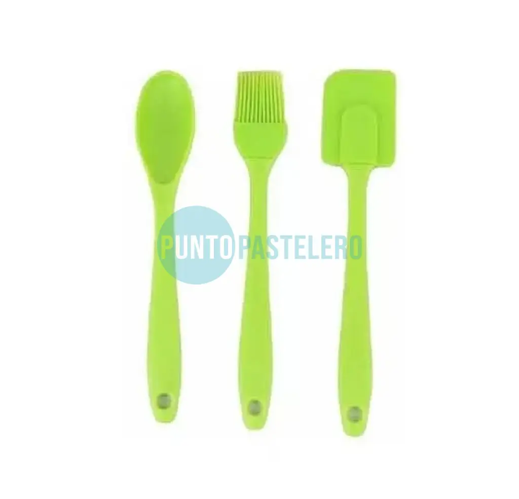 ESPATULA DE SILICONA/CUCHARA 24 CM - ECONOMICA (VERDE)