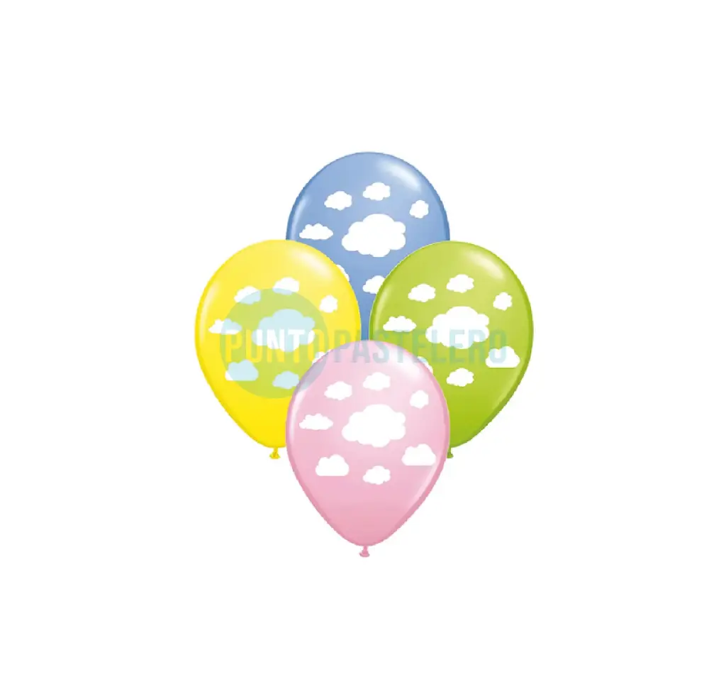 GLOBO LATEX 12" ESTAMPA CIELO/NUBES