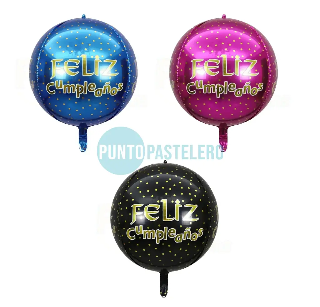 GLOBO ESFERA FELIZ CUMPLEAÑOS 4D [C2-A4]