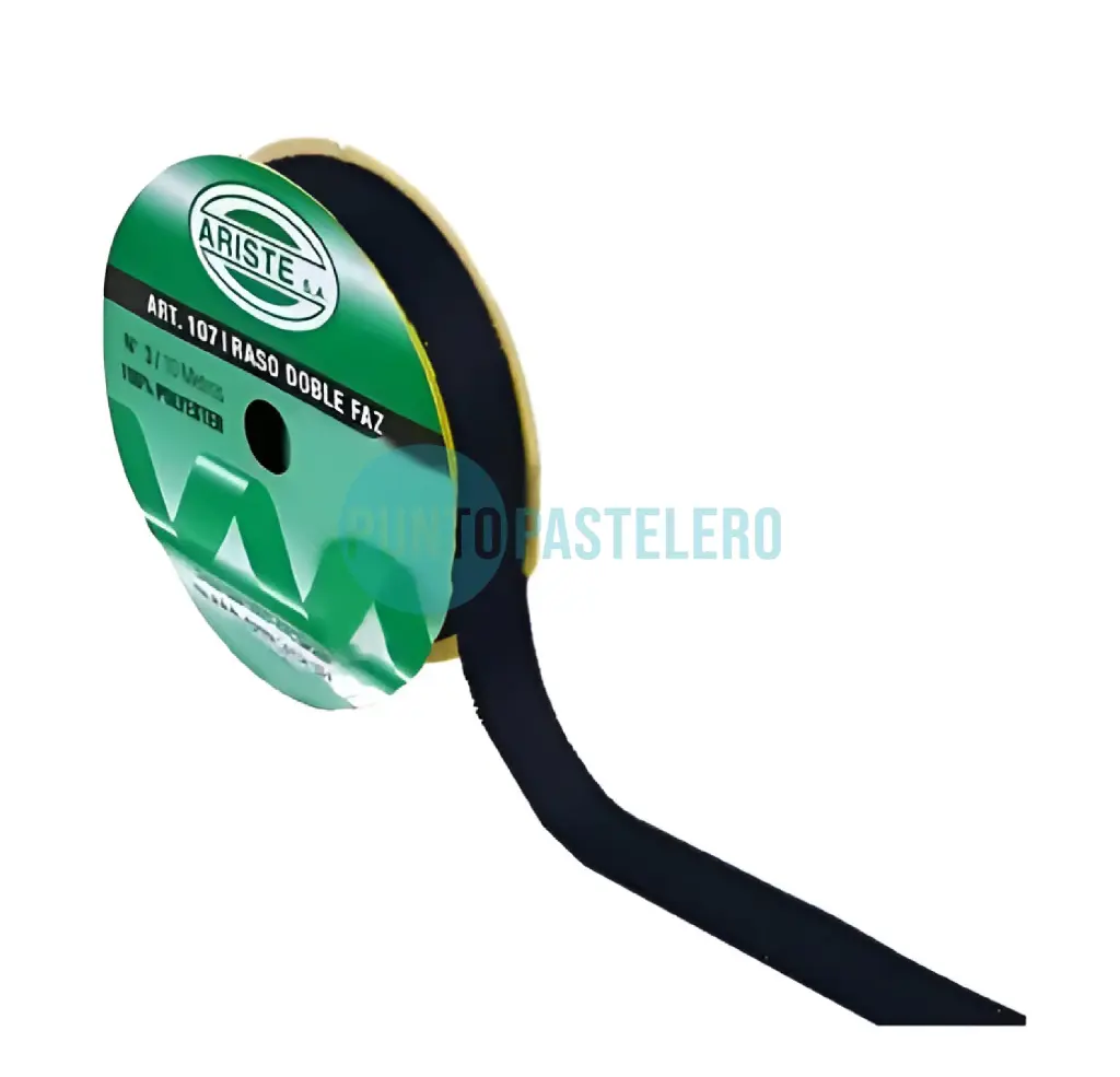 ROLLO CINTA RASO Nº3 NEGRA (X 10 MT.)