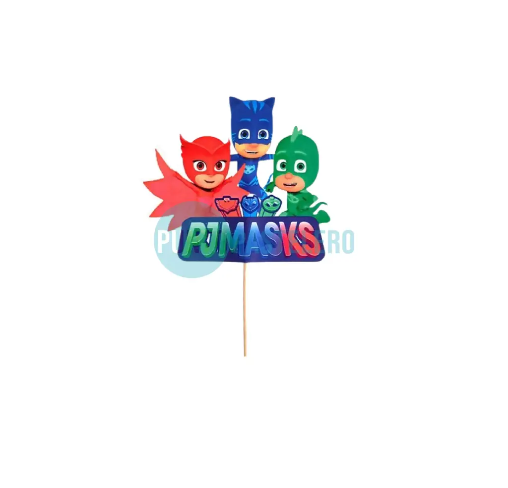 ADORNO TORTA BASE GIBREADA HEROES EN PIJAMA