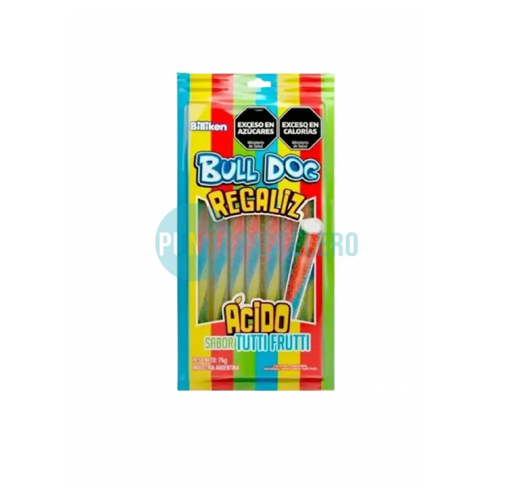 [7798186034775] REGALIZ BULL DOG TUTTI FRUTTI ACIDA (X 75 GR.)