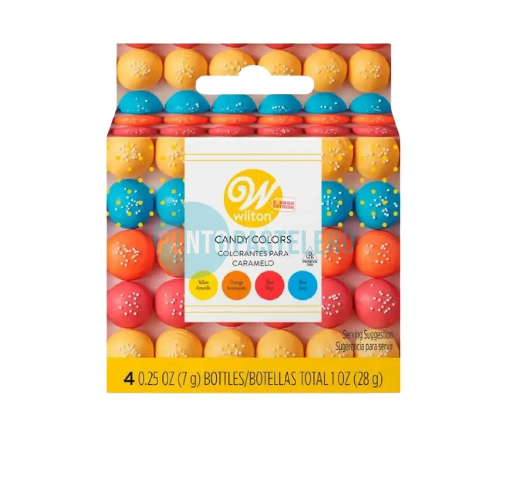 SET COLORANTES EN GEL LIPOSOLUBLES WILTON (4 U.) (PRIMARIOS)