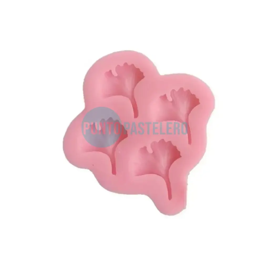 MOLDE SILICONA HOJAS GINKGO BILOBA [C2]