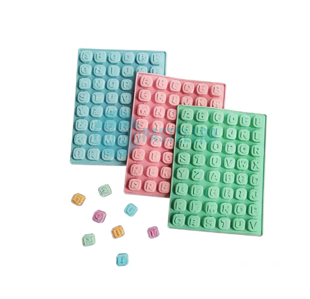 MOLDE SILICONA ABECEDARIO LETRAS MULTICOLOR [P]