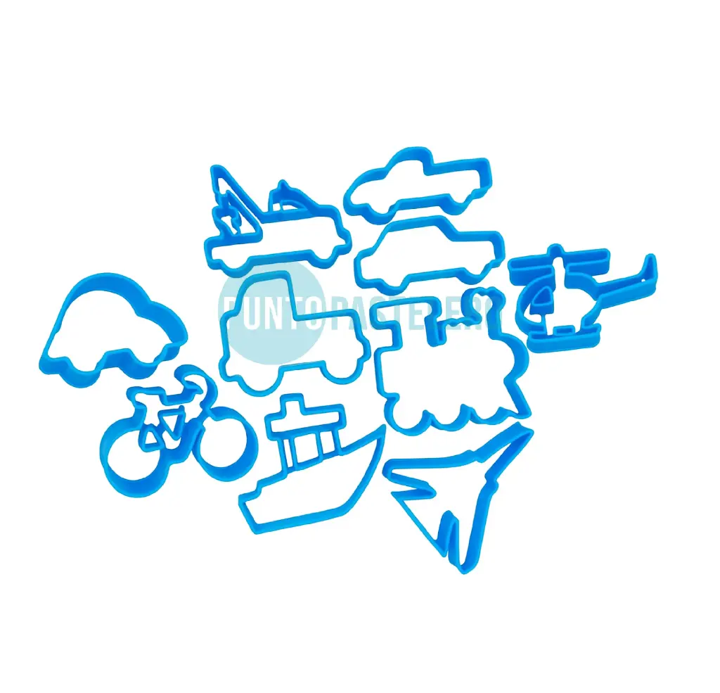 CORTANTE MARCADOR PLASTICO 3D MINI SET TRANSPORTES [CAJA 31]