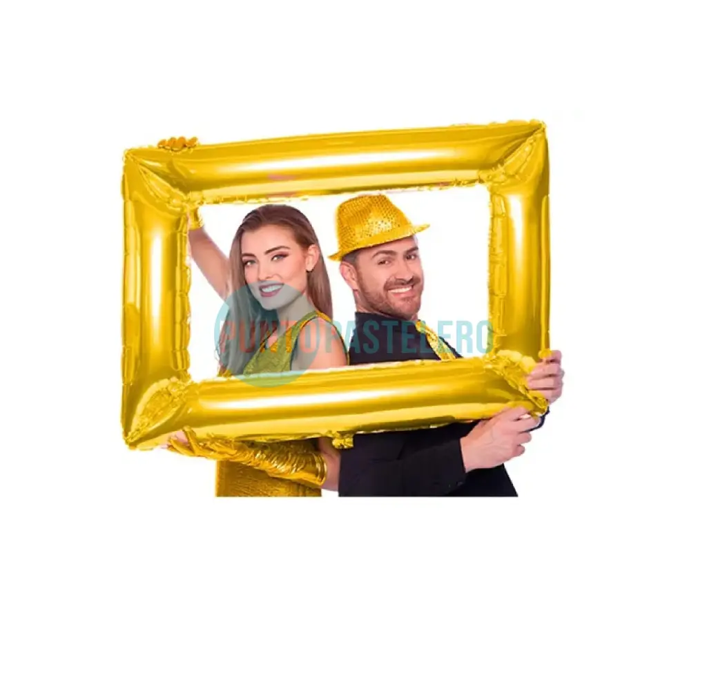 [691265571941] GLOBO JB METALIZADO MARCO DE SELFIE ORO (80 X 100 CM) [20-5]