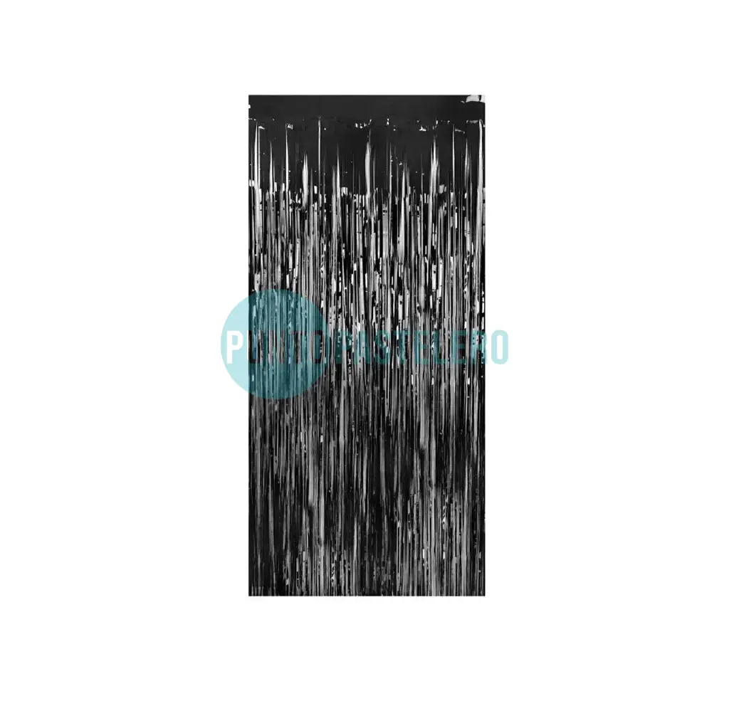 CORTINA METALIZADA NEGRA FOIL FRINGE (1 X 2 MT.)