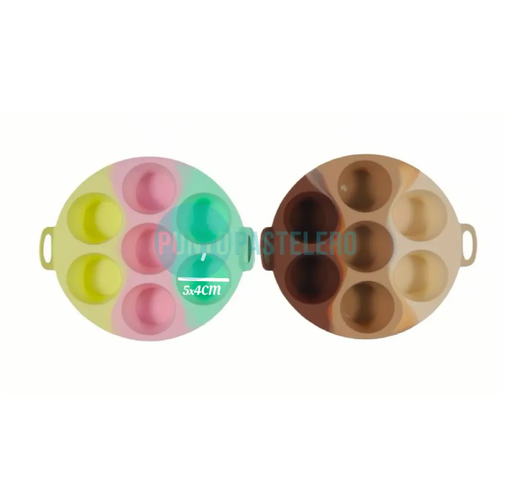 MOLDE SILICONA FLANERA 7 CAVIDADES MULTICOLOR [P]
