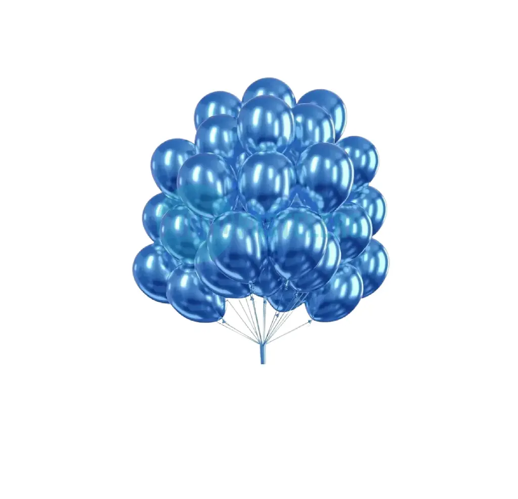 GLOBO BALLONS CROMADO 10" AZUL (1.8 GR.) (X 50 U.)