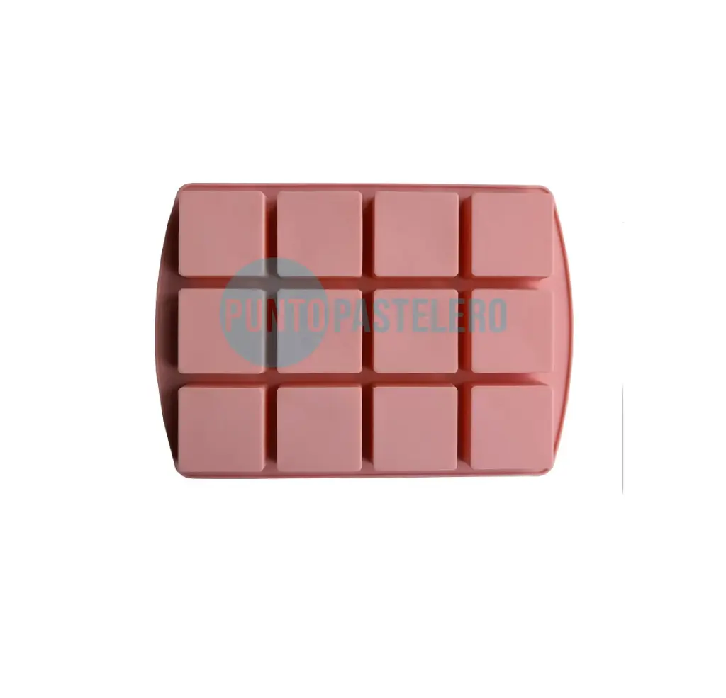 MOLDE DE SILICONA 12 CUADRADOS (17X18 CM) [P]